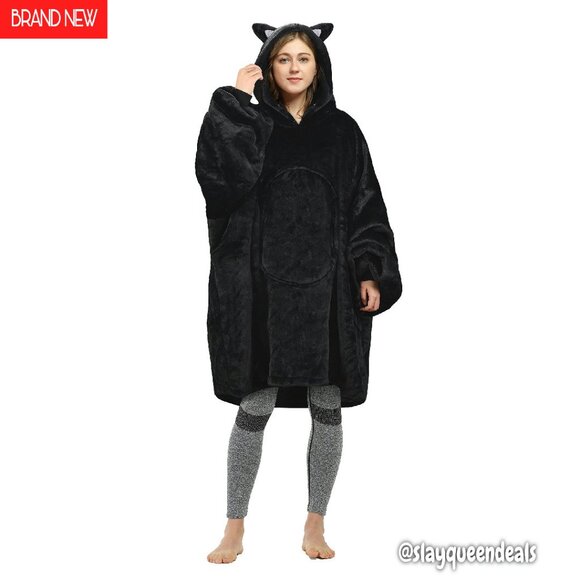 Other - Oversized Sherpa Wearable Blanket Hoodie, Reversible Fleece, One Size